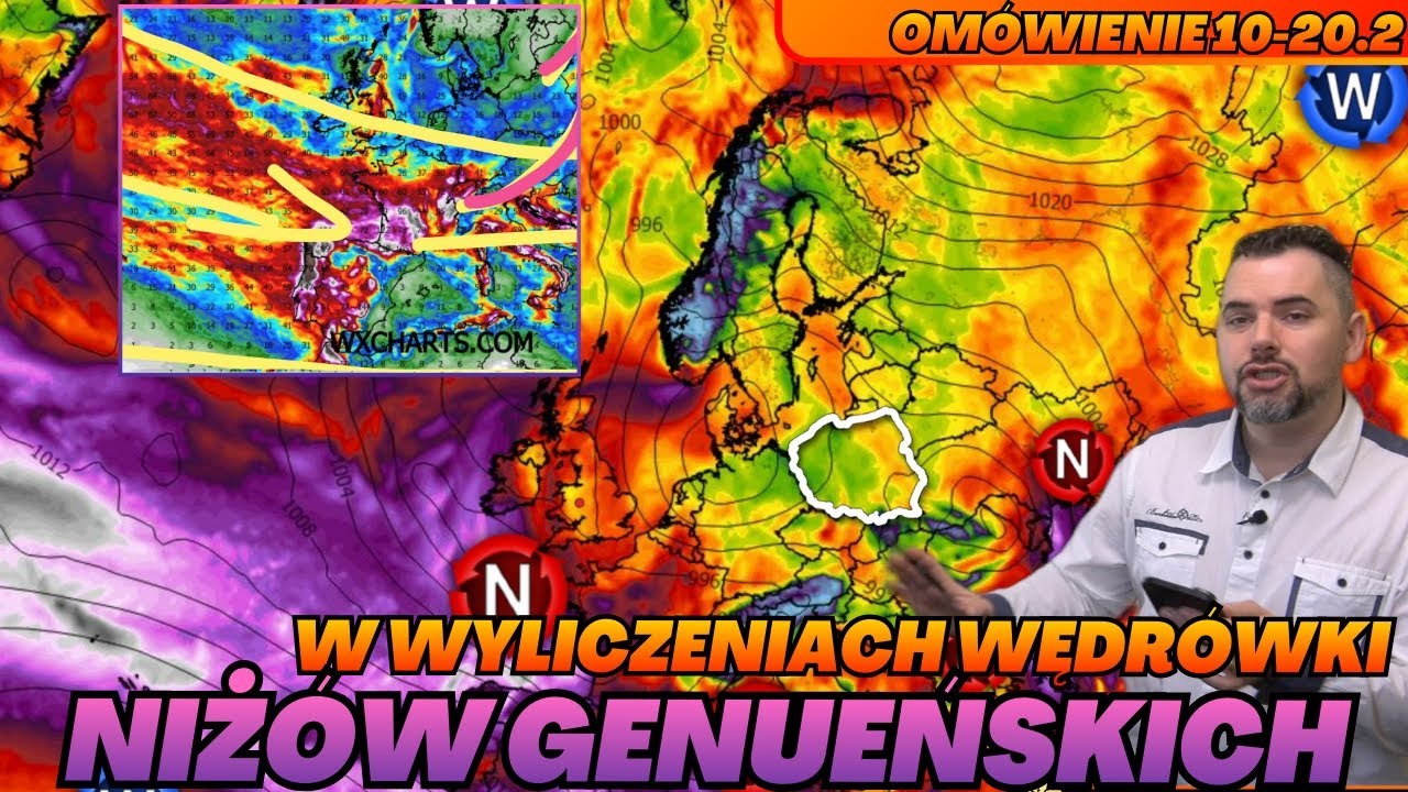 Wędrówka niżów w przyszłym tygodniu. Niże genueńskie w wyliczeniach. Przegląd.