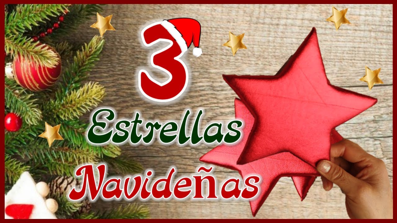 3 IDEAS NAVIDEÑAS PARA HACER HOY MISMO - Manualidades navideñas con estrellas - Christmas atmosphere
