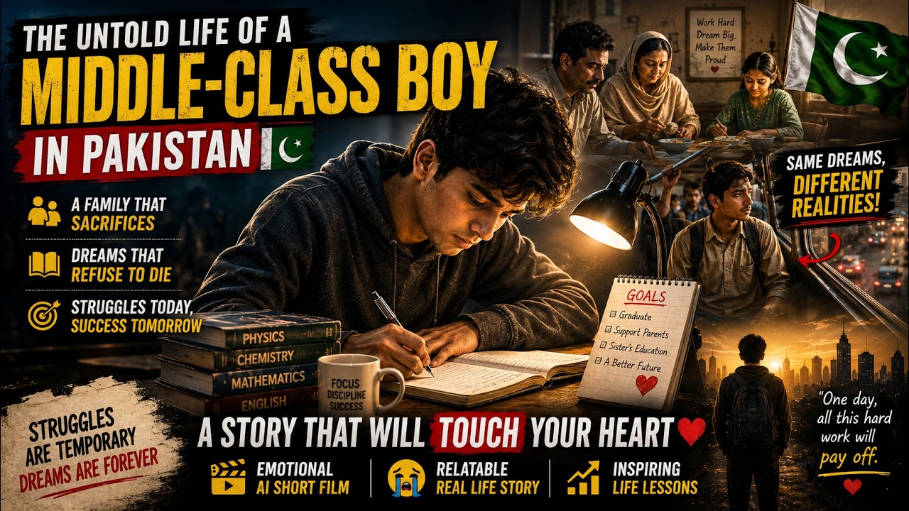 The Untold Life of a Middle-Class Boy in Pakistan | Emotional AI Short Film | Heart-Touching Story