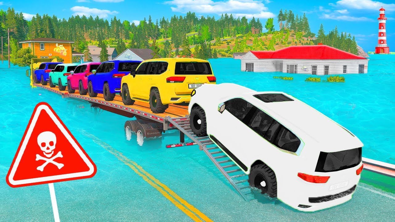 Happy Truck Convoy vs REVERSED Speed Bumps | Chain Reaction Crashes | BeamNG Ep.11 💣