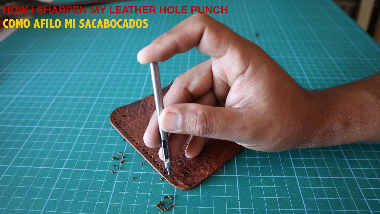 How I sharpen my leather hole punch / Leather hole punch sharpening