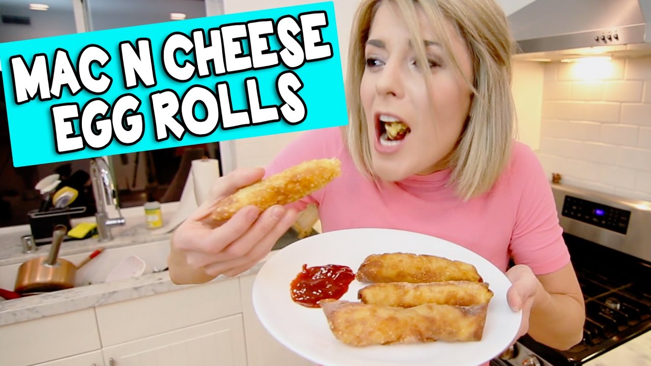 MAC N CHEESE EGGROLLS // Grace Helbig