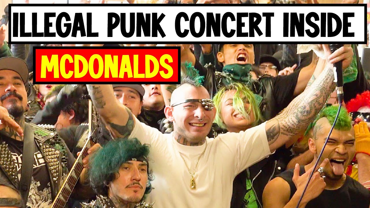 Knuckleheadz VS McDonalds - ILLEGAL PUNK SHOW INSIDE MCDONALDS