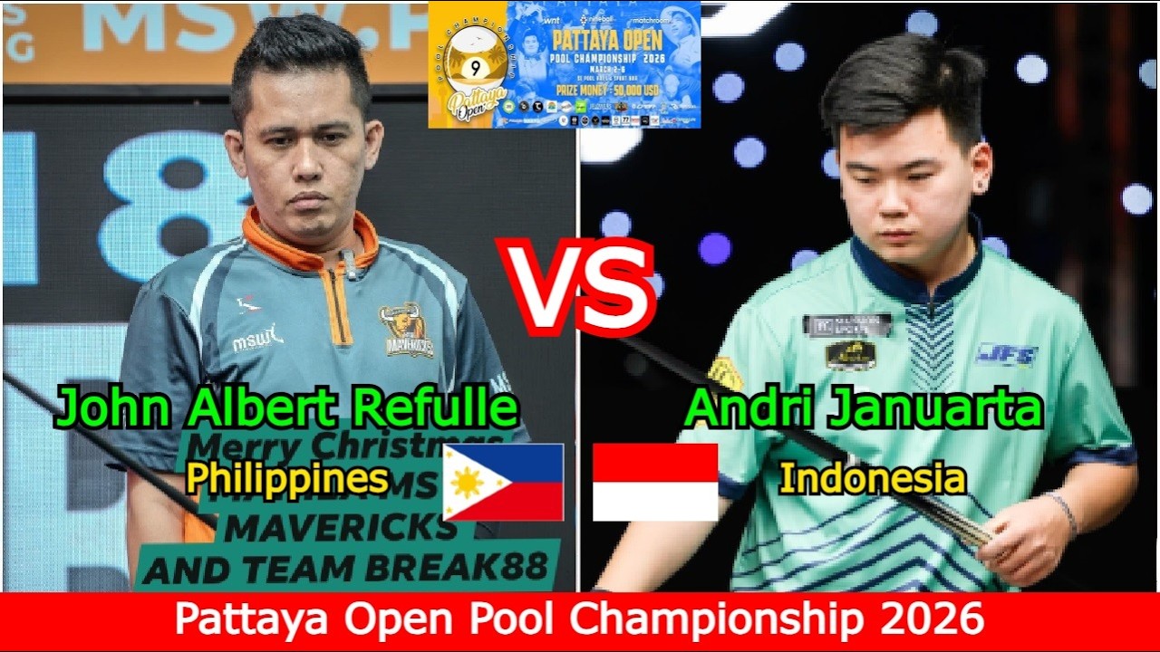 John Albert Refulle 🆚 Andri Januarta | Pattaya Open Pool Championship 2026