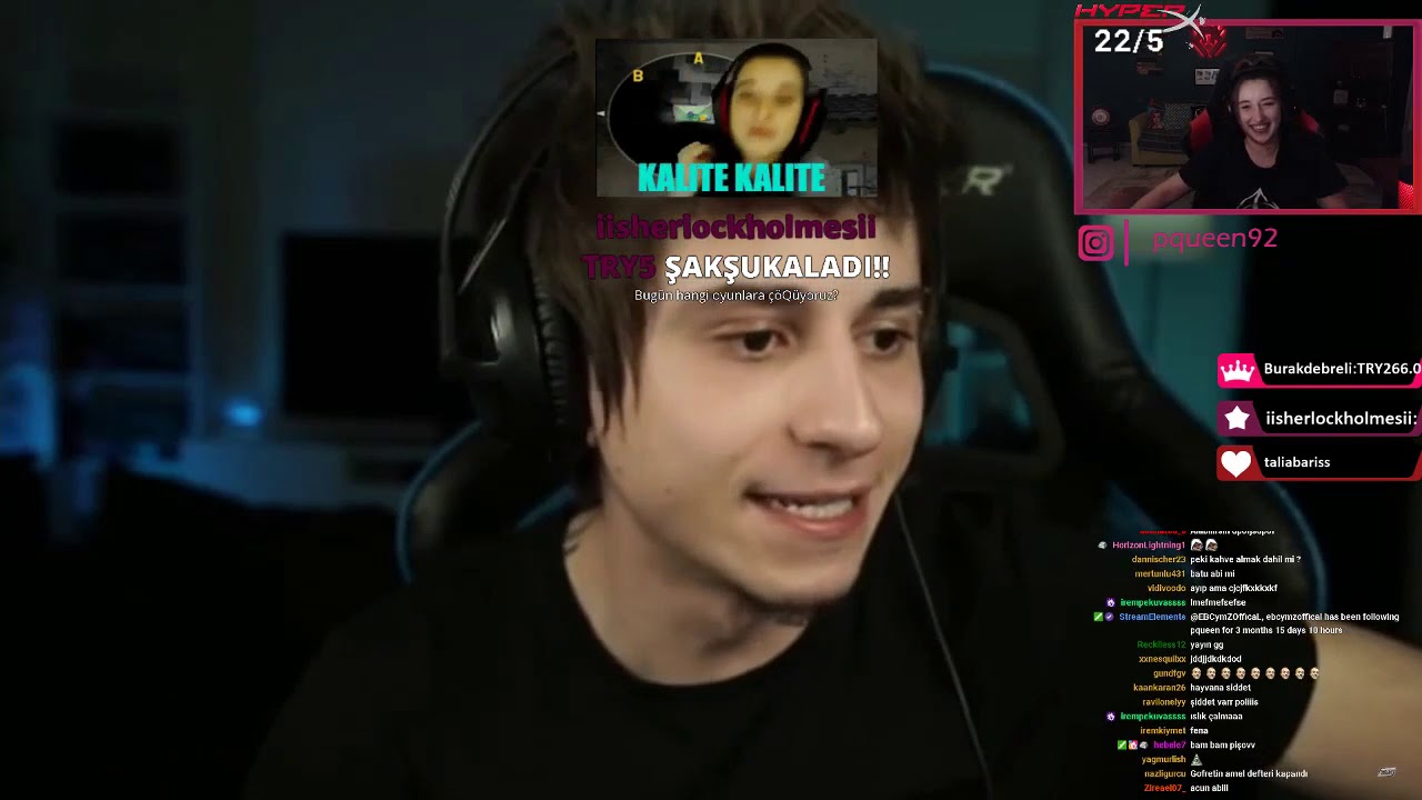 PQUEEN, TWITCH KAHKAHA TUFANI #3 İZLİYOR