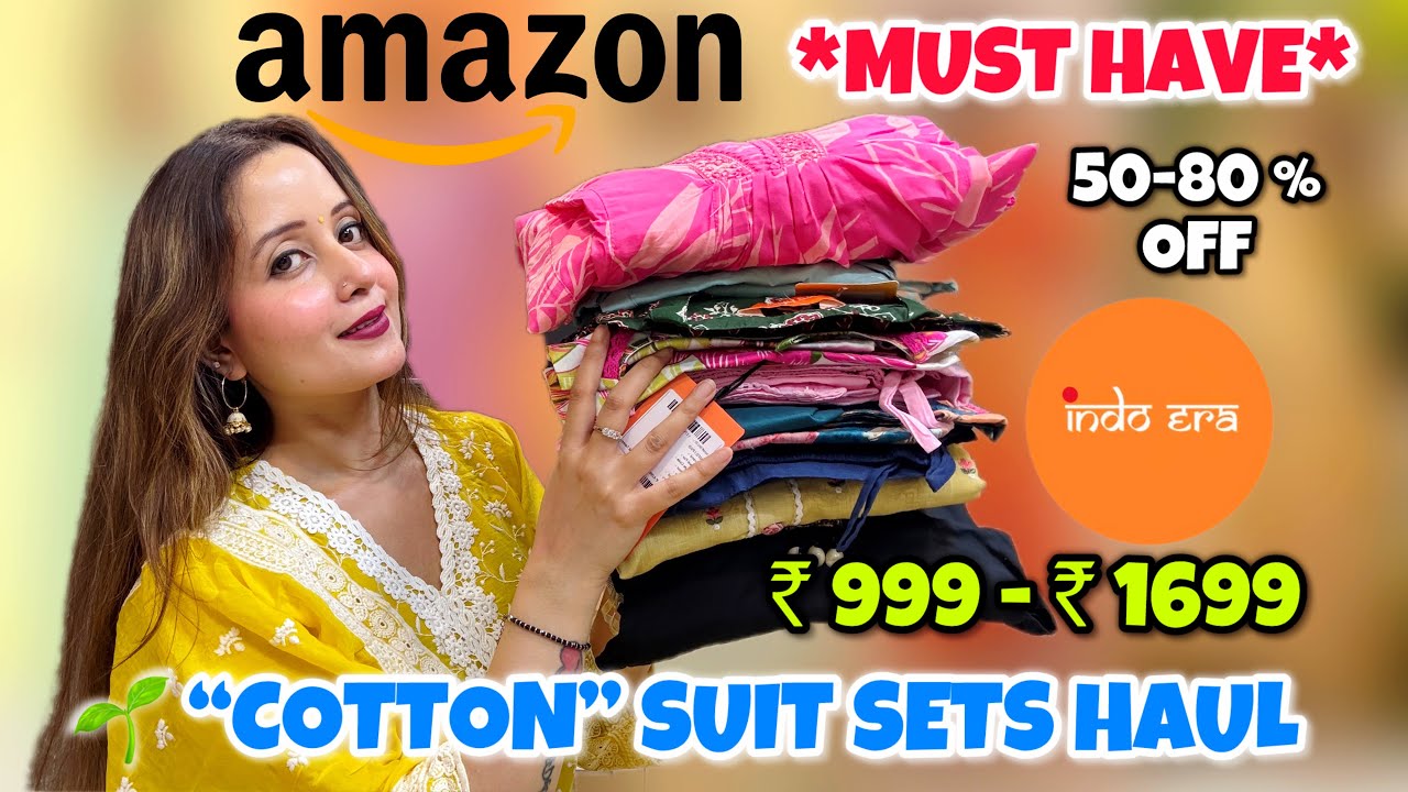 Amazon “TRENDY” COTTON 🌱 Suit Sets Haul😍 Office & Casual Wear ₹999 - ₹1699🔥Neha Singh #amazonfinds 