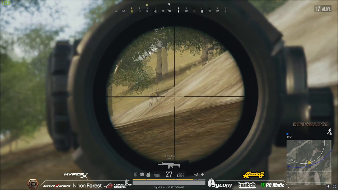 PUBG ソロスク22killWIN 孤独な闘いを制す