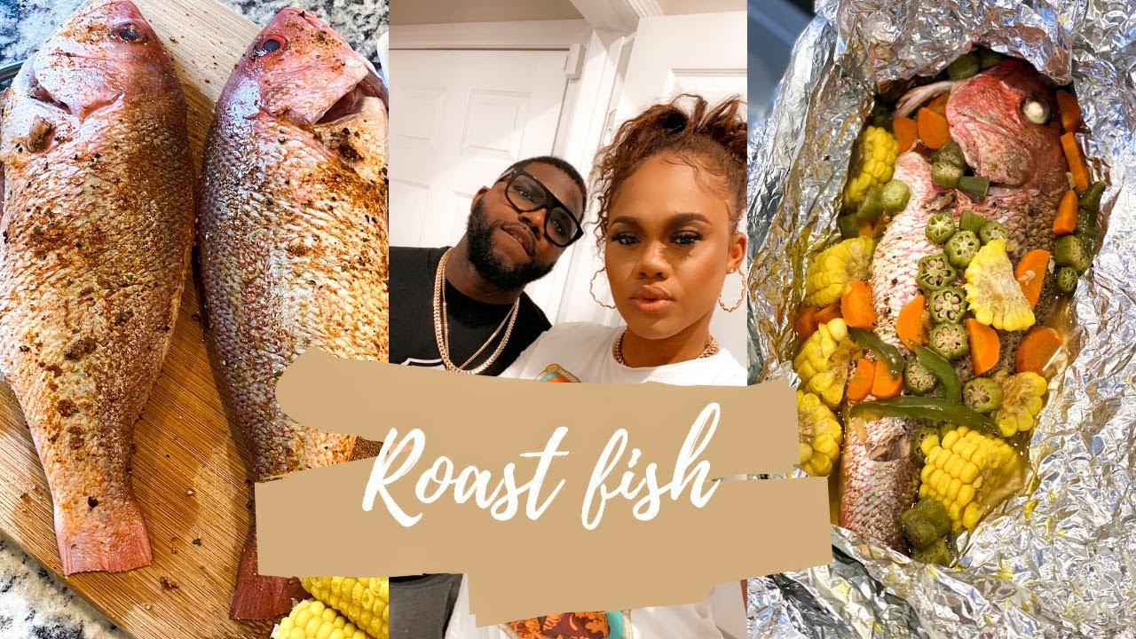 JAMAICAN STUFFED OVEN ROAST FISH | WatchCrissyWork