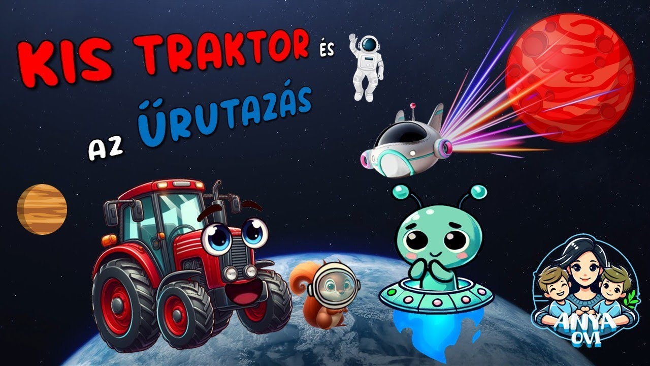 Kis traktor és az űrutazás  #mese #oktatóvideó #gyerekeknek #planet #űrkutatás #traktor #bolygók