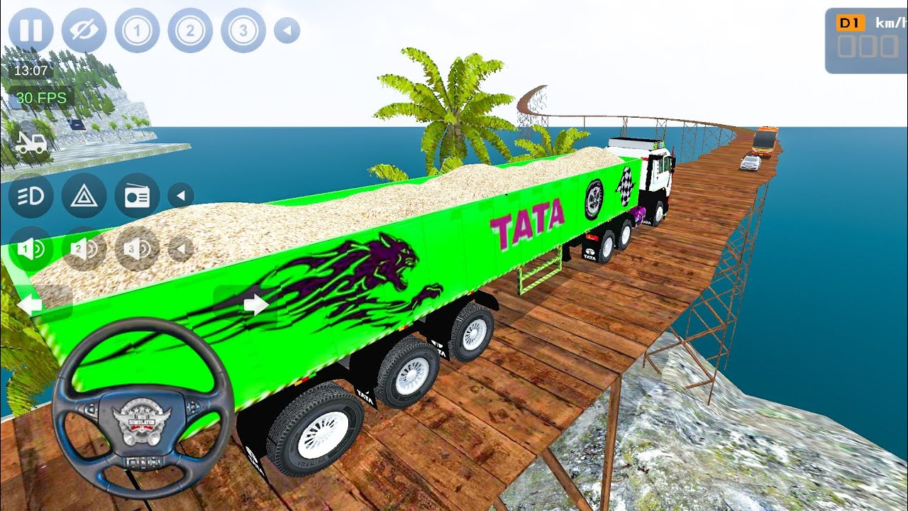 TATA BIG TROLLEY TRUCK HEAVY DRIVING FULL LOADED TRUCK DRIVE GAMEPLAY BUS SIMULATOR INDONESIA 