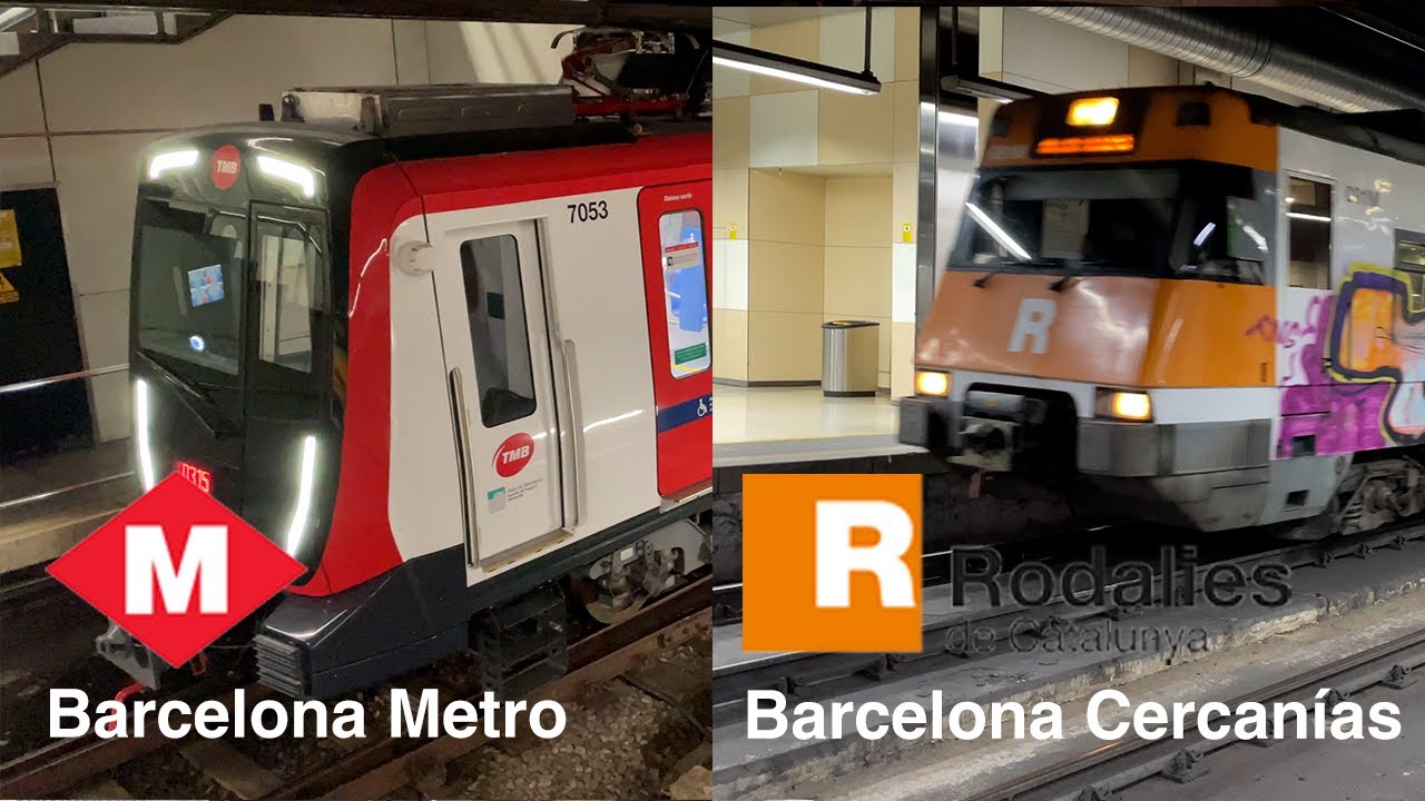 Barcelona Metro & Barcelona Cercanías Rodalies | Apr 2024 Compilation | 4 min 50 sec | 4K
