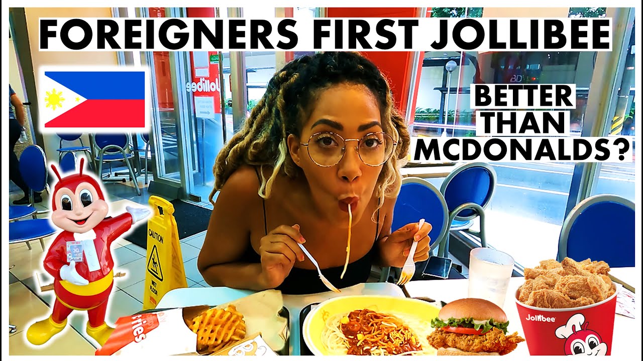 Our first time in the Philippines 🇵🇭 Foreigners' first time trying Jollibee!