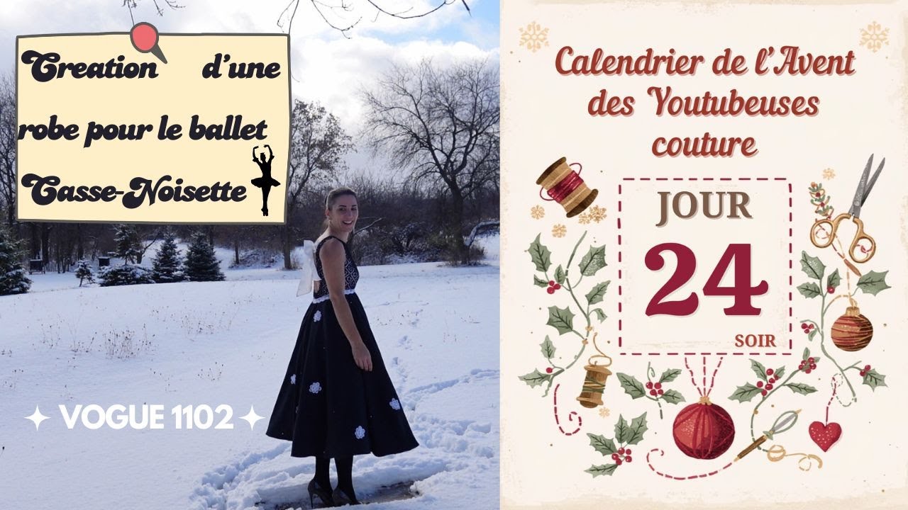 🌟🎄🎁Jour 24: Création d'une robe pour le ballet Casse-Noisette 🎁🎄🌟V1102