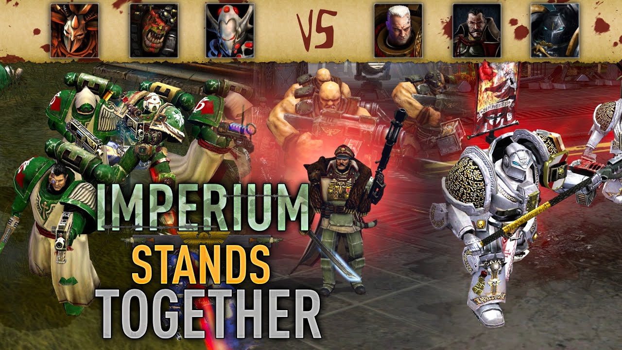 WH40k: Dawn of War 2 - 3v3 | B'orn + Burning + DarkAngel [vs] Milton + like eat + palas