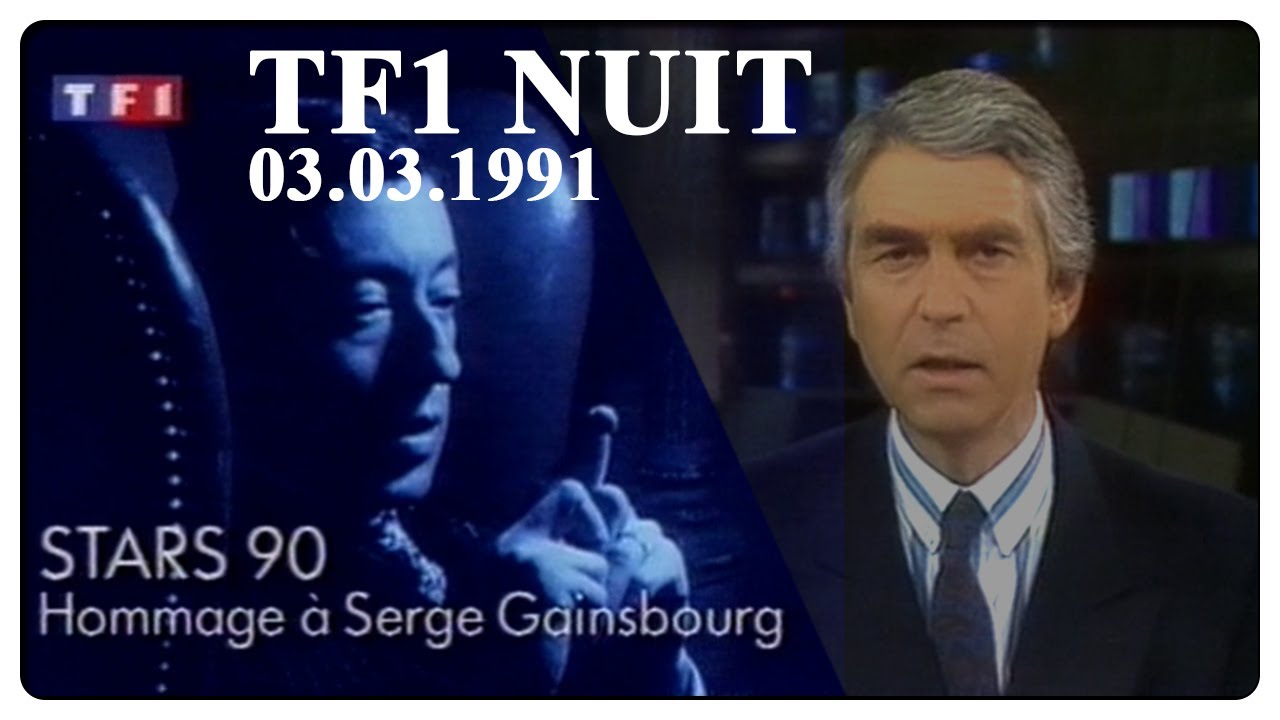 TF1 NUIT [Décès Gainsbourg] + PUBS - TF1 - 03.03.1991