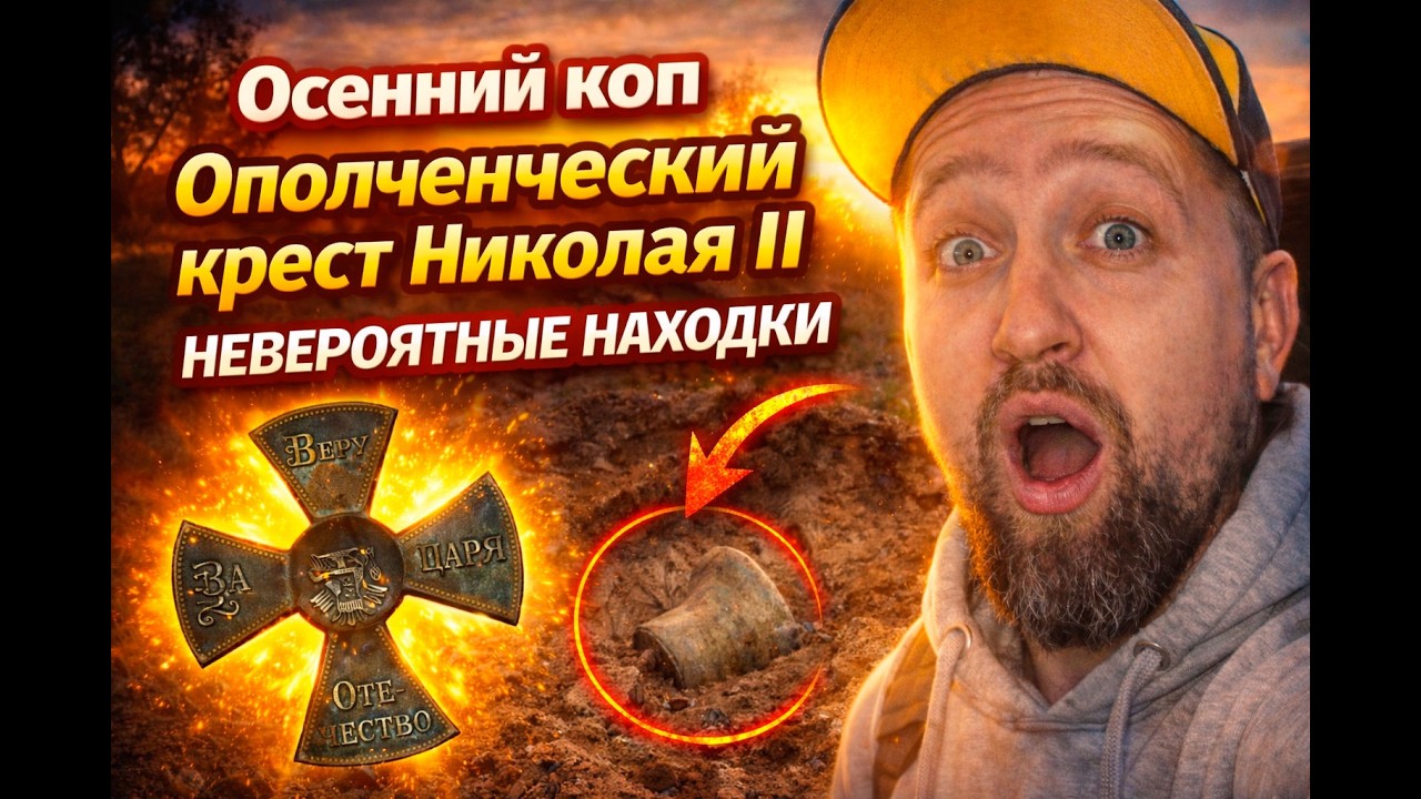 Осенний коп. Ополченческий крест Николая II. Невероятные находки!