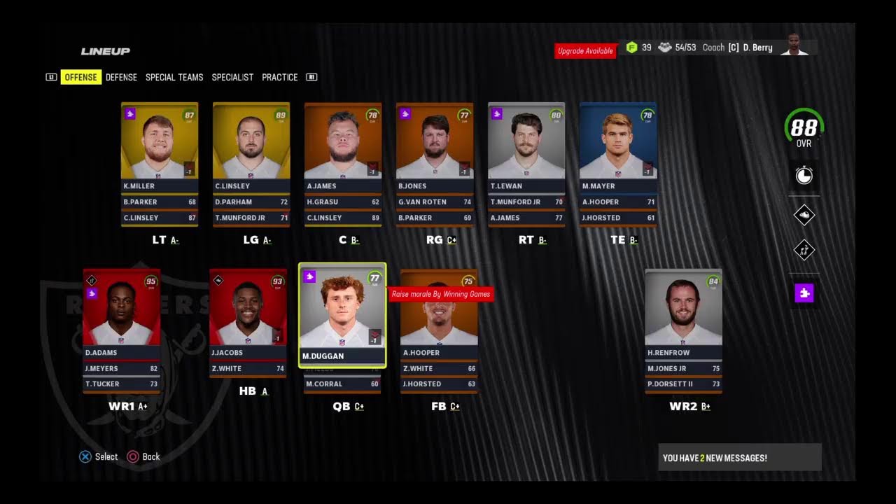 madden 24 raiders all madden rebuild