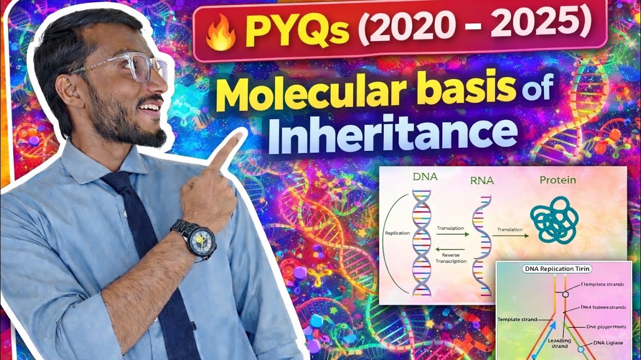 Molecular basis of inheritance PYQs  | 12th Biology boards 2026 | Most important questions 🔥