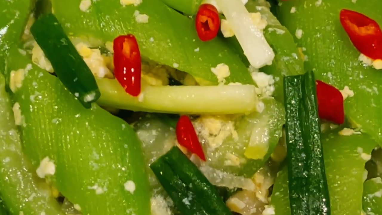 #Mướp Hương Xào Trứng Xanh Giòn Để Lâu Không Thâm Đen