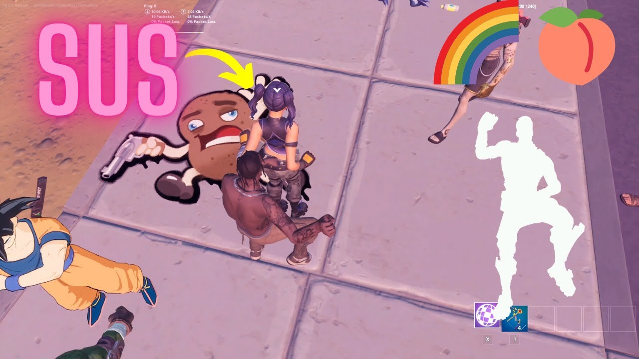 Travis Scott Being SUS in SIMP lobby in Party Royale 🍑🍆 (SUPER SUS)