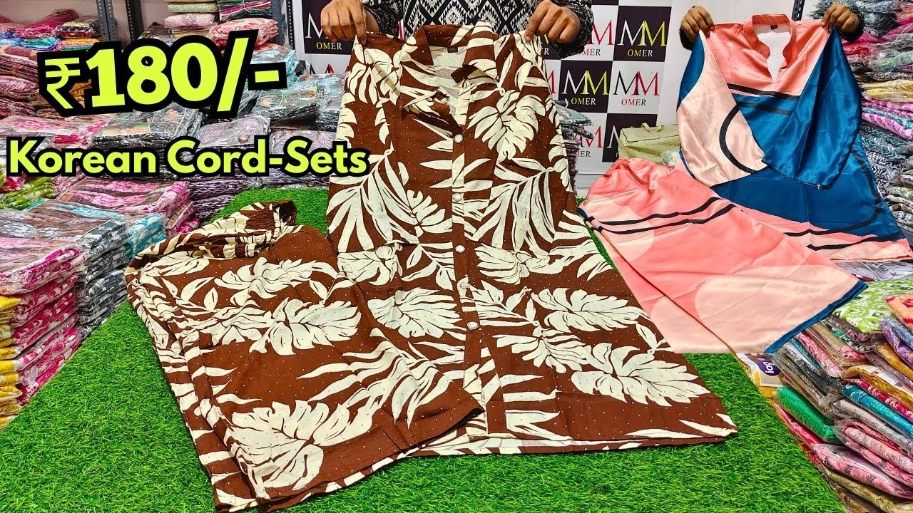 Korean Cord-Sets ₹180/- 🔥Readymade Suits Long Frocks Hyderabad Wholesale Shopping