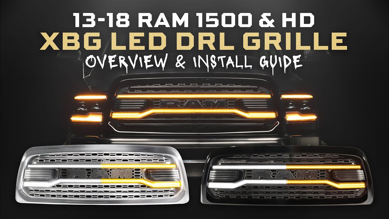 Совершенно новая решётка XBG DRL для Ram 1500 и HD 2013–2018 годов | Установка Morimoto и полный ...