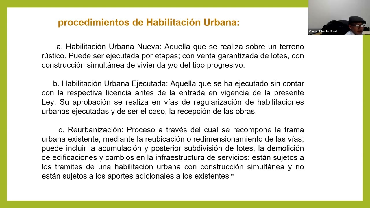 Habilitaciones Urbanas y su Inscripción en el Registro de Predios