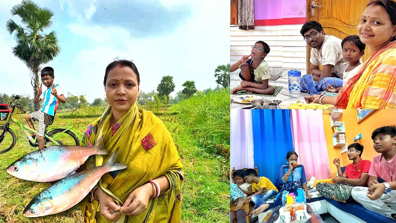 নদীর টাটকা ইলিশ মাছের টবগা, ফুলকপি কষা ভাত খেয়ে সন্ধ্যায় ছোটরা গেল মাসির বাড়ি মজা করতে ৷৷