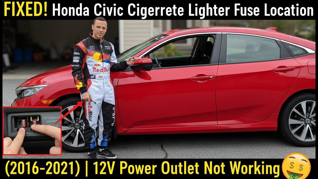 FIXED! Honda Civic Cigarette Lighter Fuse Location (2016-2021) | 12V Power Outlet Not Working DIY