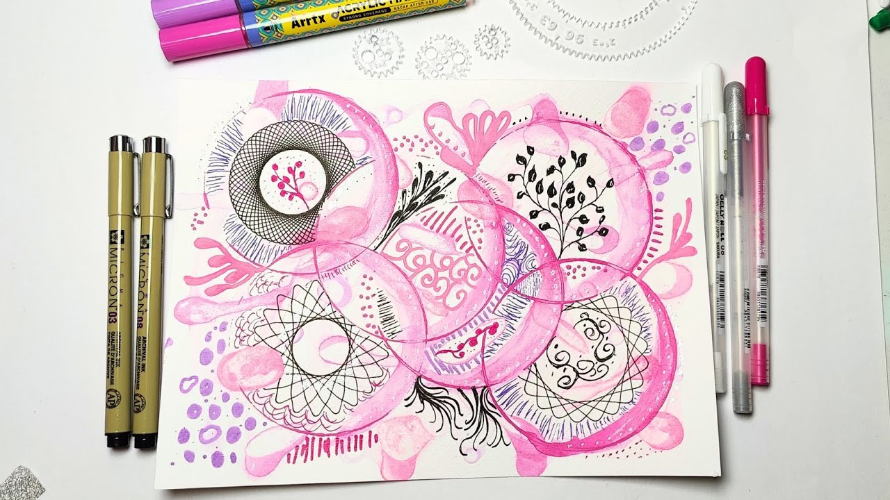 My Secret Art Technique For Making Zentangle Art with Spirograph