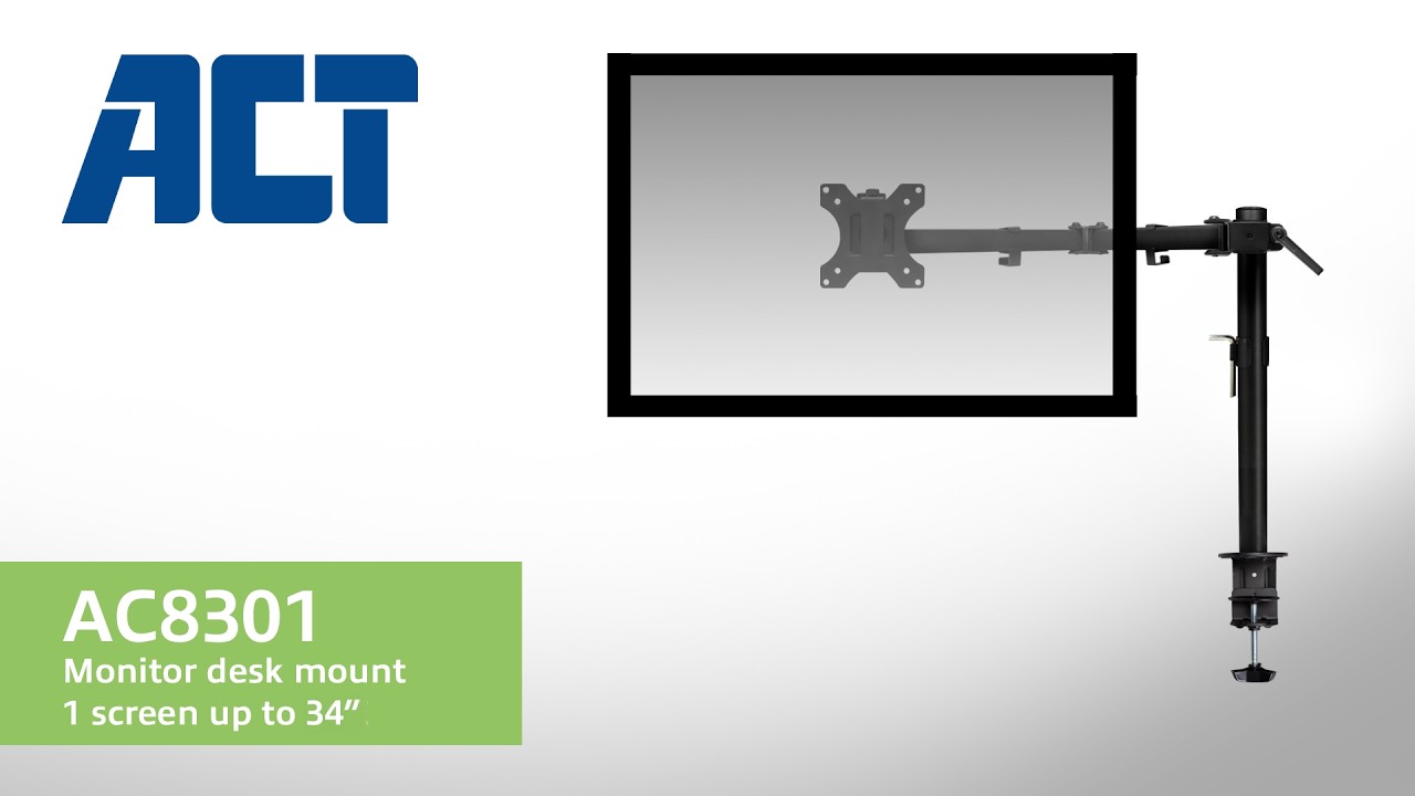 ACT AC8301 Monitor Desk Mount for 1 screen up to 32