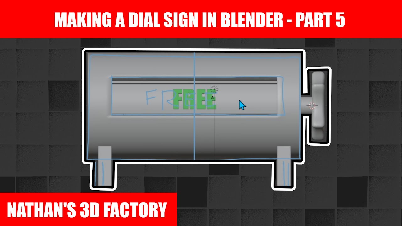 Blender Tutorial: Making a Dial Sign - Part 5 | Nathan's 3D Factory