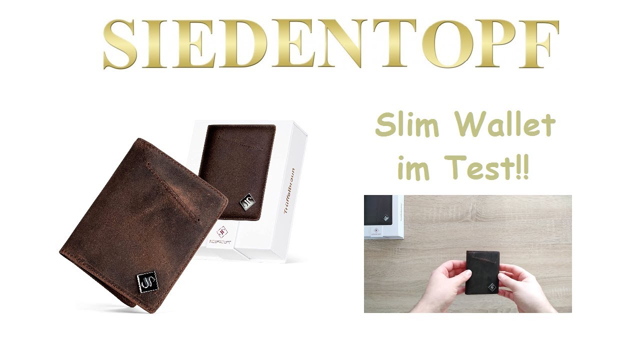 Slim Wallet Siedentopf im Test!! mit M&uuml;nzfach und Geldscheinfach | Kreditkartenetui mit RFID Schutz
