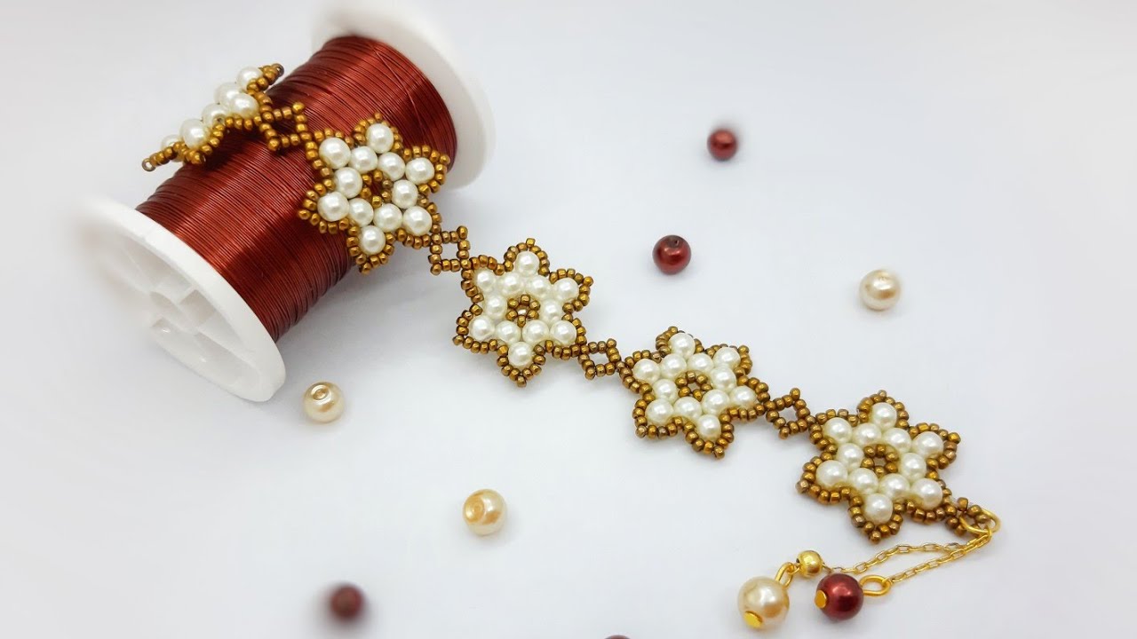 Kar Tanesi Bileklik Yapımı || Snowflakes Beaded Bracelet Making #Tutorial #DIY
