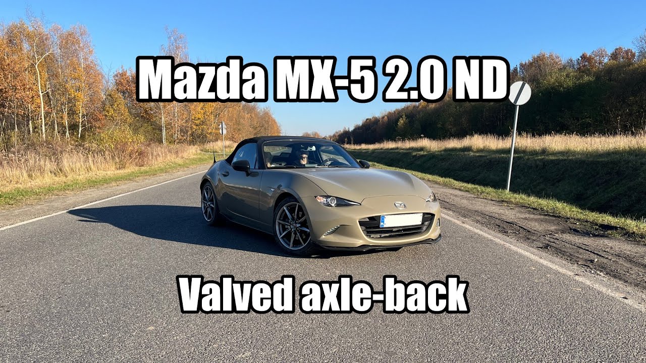 Mazda MX-5 2.0 ND | Клапанная задняя ось с двойными наконечниками | Выхлопная система Baq