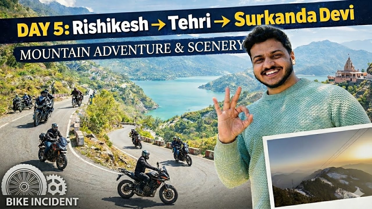 Epic Ride to Surkanda Devi | Rishikesh → Tehri Lake → Surkanda Devi | Day 5 Motovlog