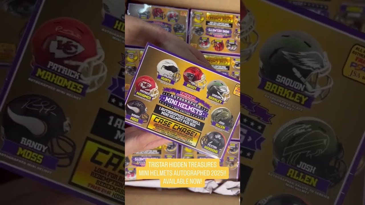 Tristar Hidden Treasures Football Mini Helmets Autographed 2025!! Disponibili ora su