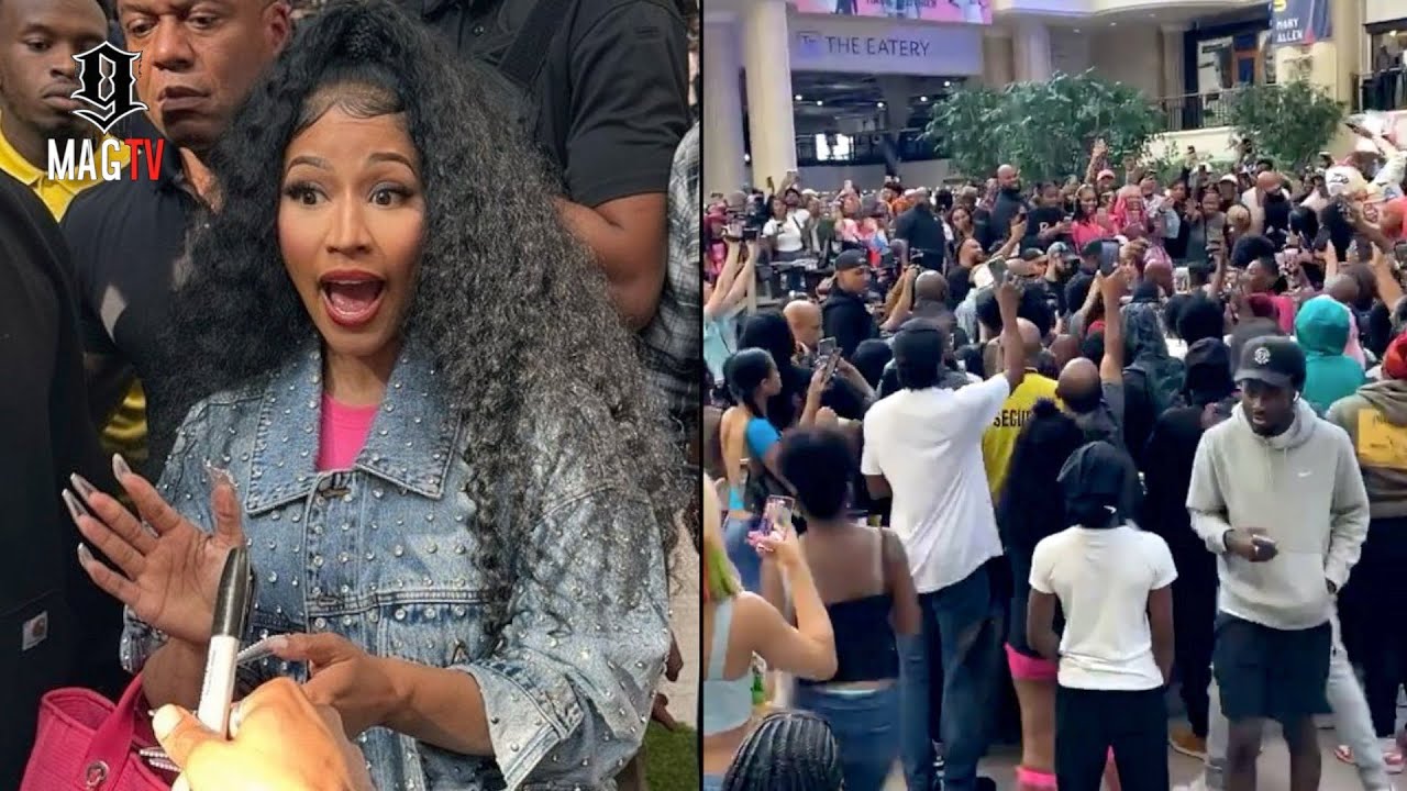 Nicki Minaj Makes An Appearance At DTLR In Ohio & The Crowd Goes Crazy! 😱