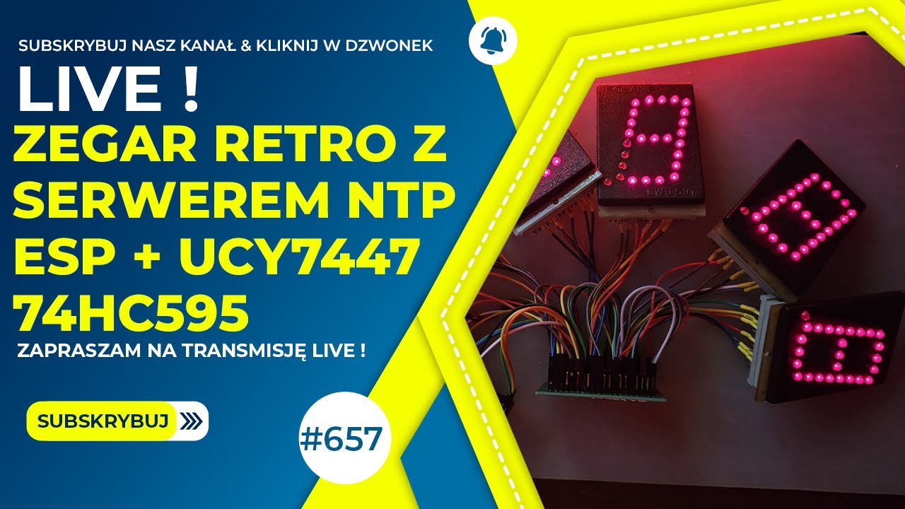 🔴RETRO ZEGAR 24H: Łączymy ESP8266 z legendarnym UCY7447! 🛠️ (Budowa od zera) [L/657]
