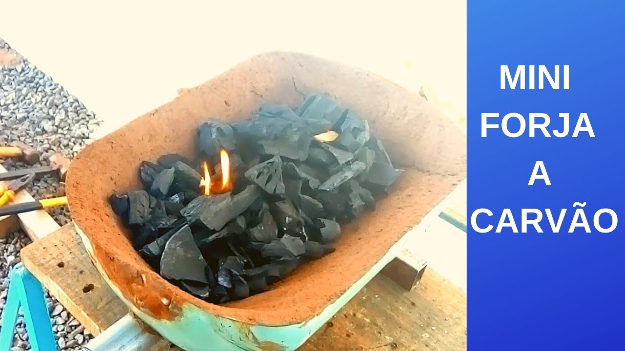 FORJA a carvão fácil de fazer - Homemade FORGE