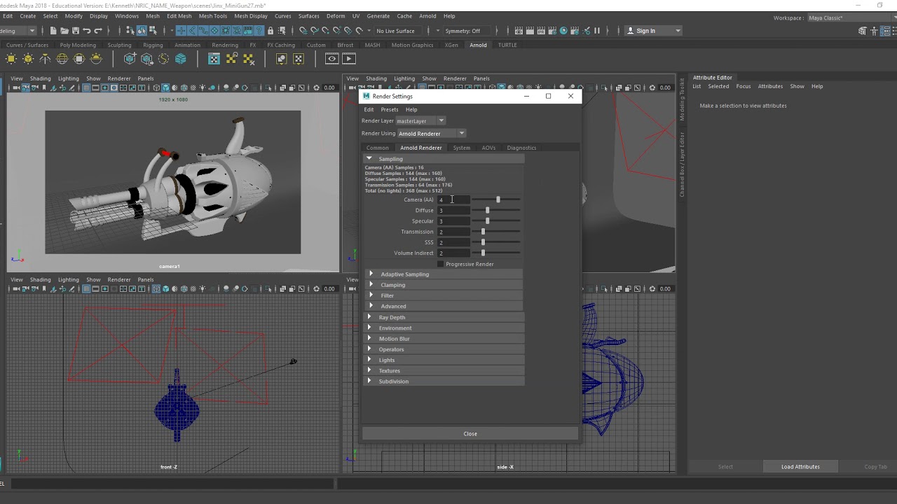 Basic Render Settings in Maya 2018