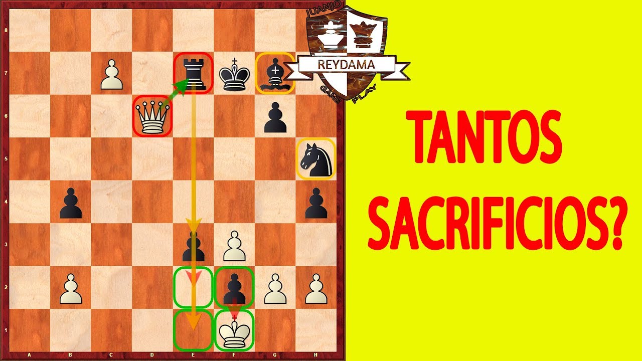 Sacrifica TODAS TODAS sus piezas, SÍ la DAMA también!!