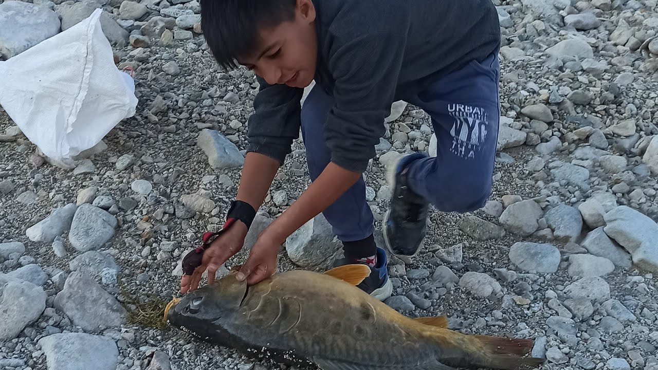 Kar kış demedik.Yine balığa gittik.Büyük balıklar .Sazan avı.el oltası ve küspeyle balık avı.zil ses