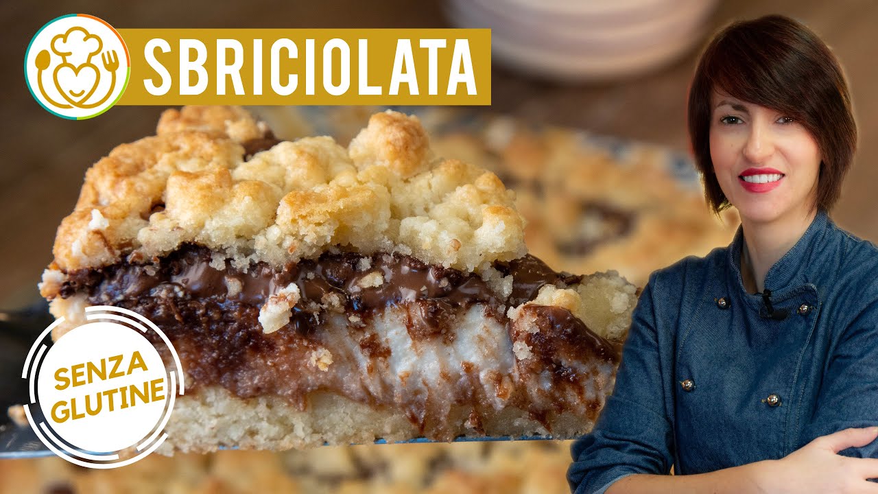 Torta Sbriciolata Senza Glutine. Con Ricotta e Crema di Nocciole (o Nutella) | VivoGlutenFree