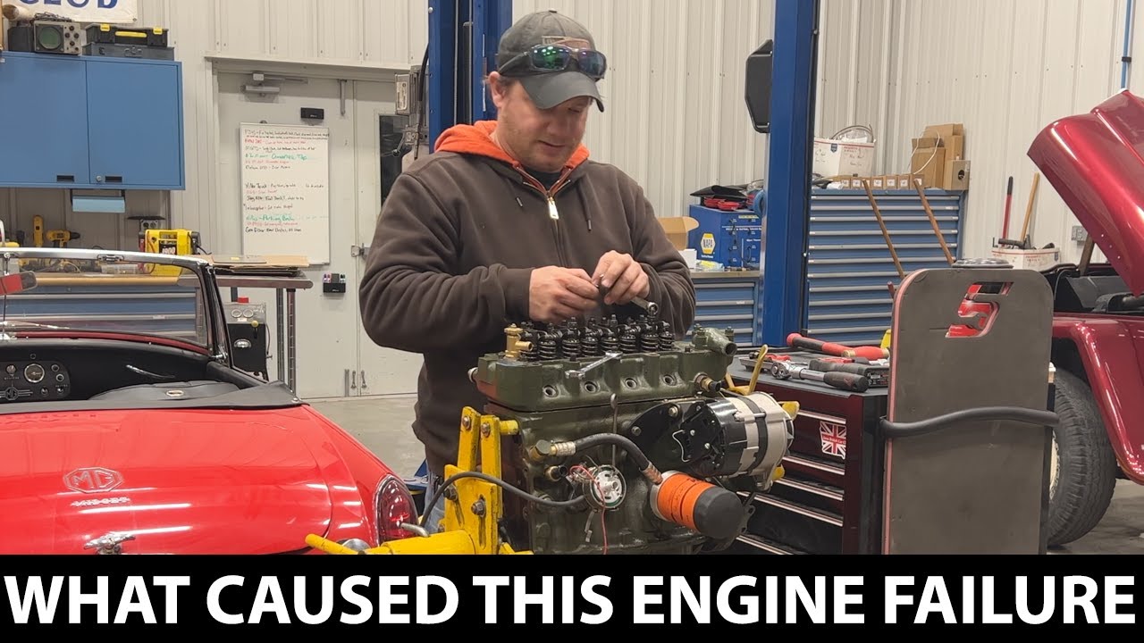 Разборка двигателя MG Midget для поиска неисправностей