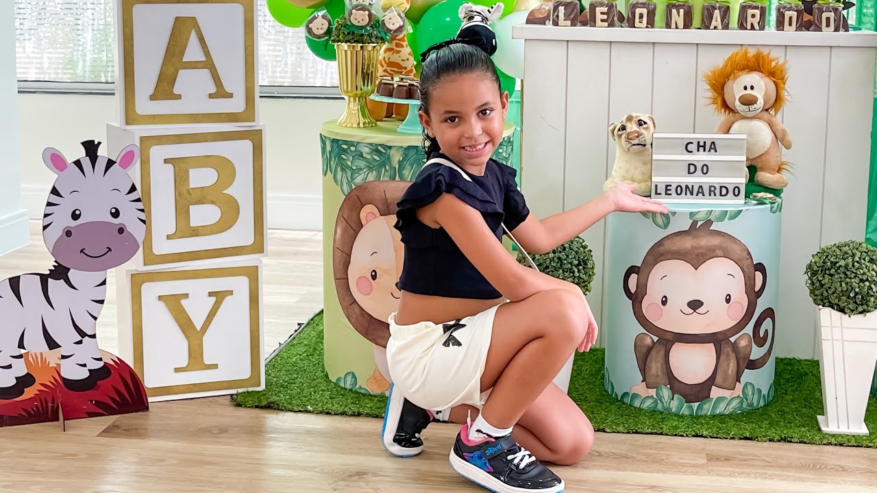 Chá de bebê do Leonardo 🦁💕💕💕#livianemer,#festa,#crianças,#familia,#chadebebe 