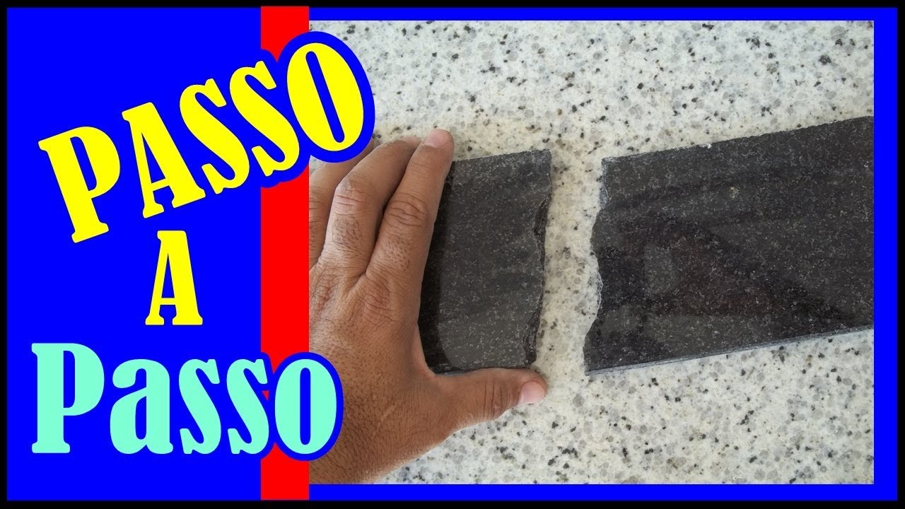 Como Colar Pedra de Granito Quebrada Passo a Passo