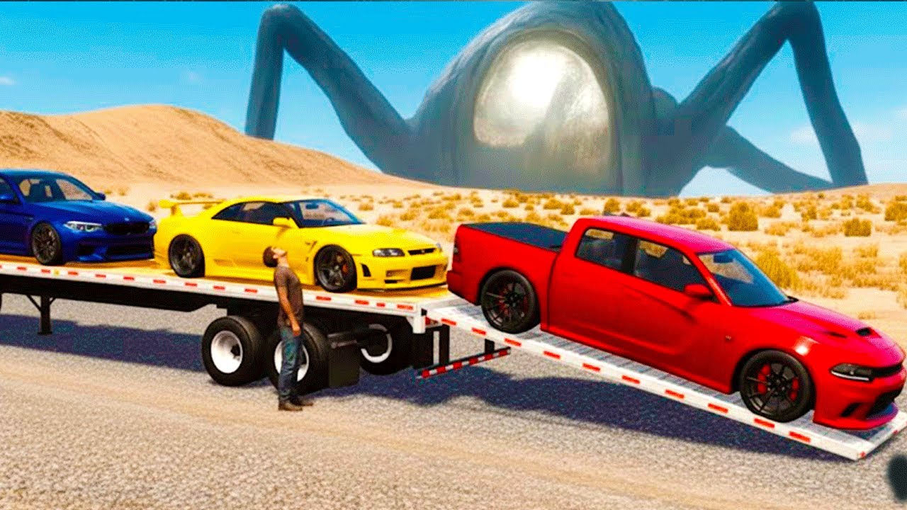 FLATBED TRUCK AND SEA EATER ATACKED MY VILLAGE AND MY CAR