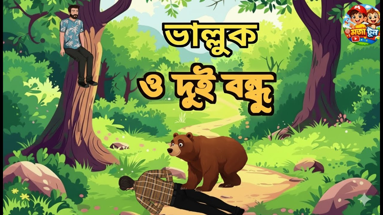 ভাল্লুক ও দুই বন্ধু | The Bear and the Two Friends in Bengali | মোরাল কার্টুন গল্প