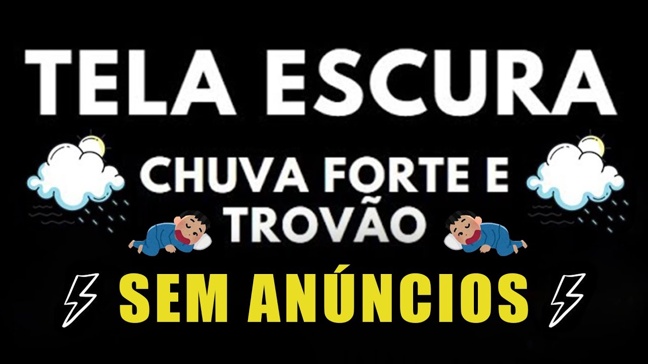 Som Natural de Chuva por 10 Horas – Chuva Relaxante para Dormir com TELA PRETA sem Trovões